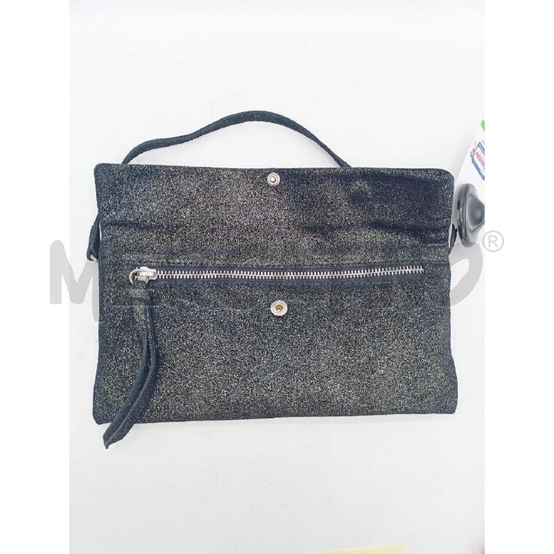 BORSA GIANNI CHIARINI GLITTER NERO ZIP BOTTONI  | Mercatino dell'Usato Roma re di roma 3