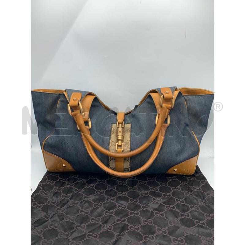 BORSA GUCCI JACKIE DENIM INSERTI BEIGE LEATH | Mercatino dell'Usato Roma re di roma 1