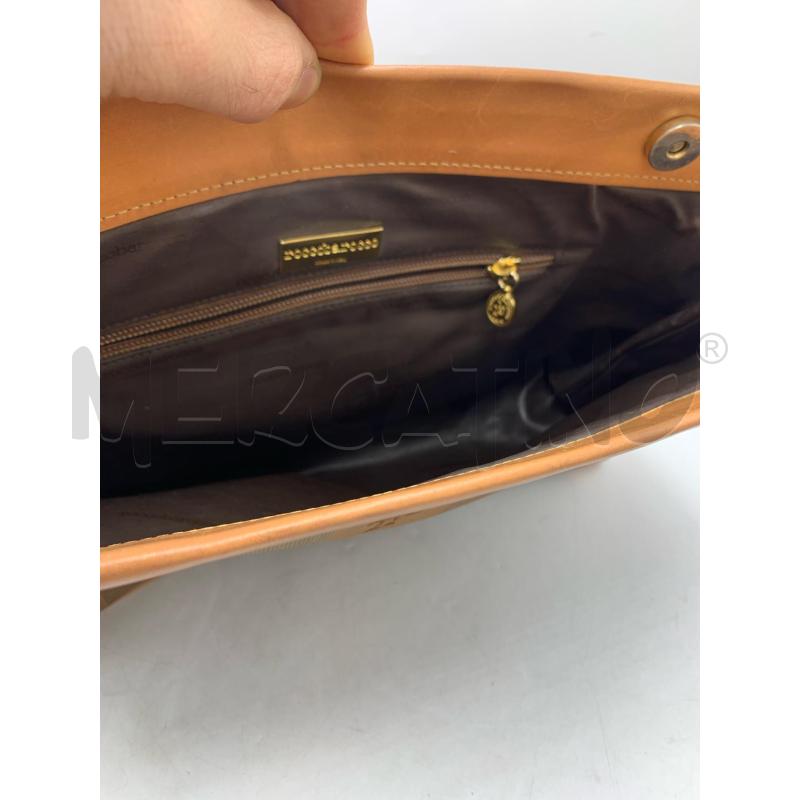 BORSA ROCCO BAROCCO MARRONE STRISCE DETT PELLE  | Mercatino dell'Usato Roma re di roma 5