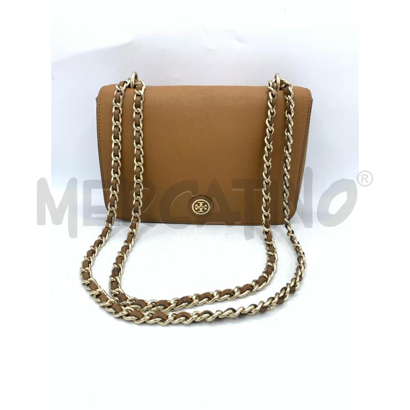 BORSA TORY BURCH SMALLA CHAIN BAG MARRONE  | Mercatino dell'Usato Roma re di roma 1