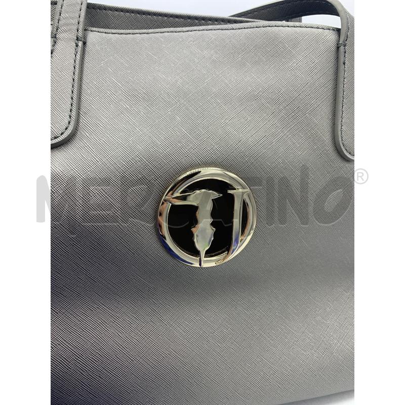 BORSA TRUSSARDI JEANS GRIGIO SILVER  | Mercatino dell'Usato Roma re di roma 5