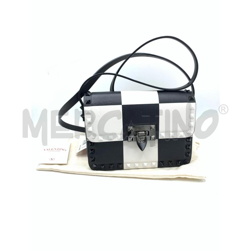 BORSA VALENTINO GARAVANI SMALL ROCKSTUD23 CHESS PRINT | Mercatino dell'Usato Roma re di roma 1