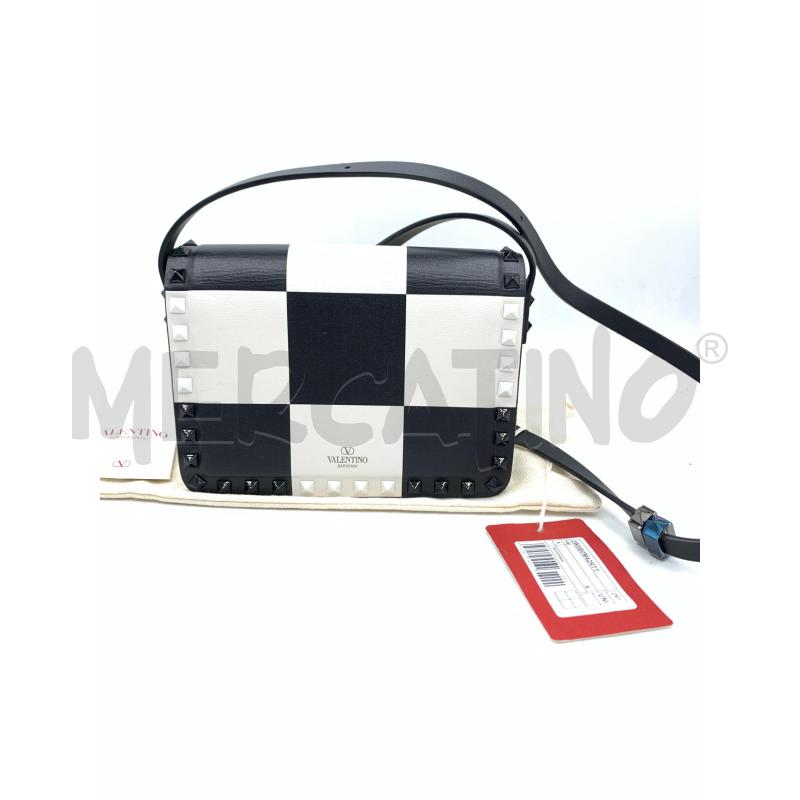 BORSA VALENTINO GARAVANI SMALL ROCKSTUD23 CHESS PRINT | Mercatino dell'Usato Roma re di roma 3
