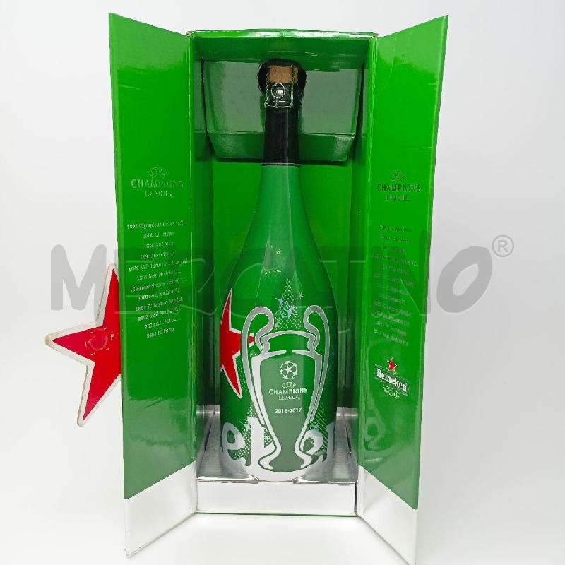 BOTTIGLIA COMMEMORATIVA CHA,PIONS LEAGUE HEINEKEN 2016-2017 | Mercatino dell'Usato Roma re di roma 2