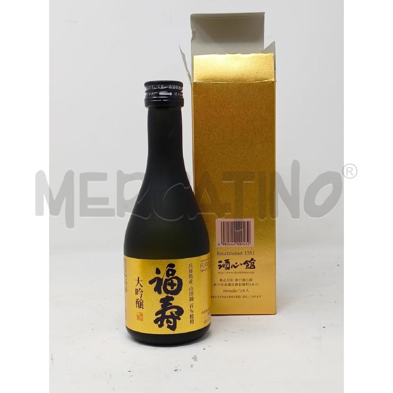 BOTTIGLIA SAKE' 300ML FUKUJU BORRIGLIA NERA ETICHETTA DIORATA | Mercatino dell'Usato Roma re di roma 2