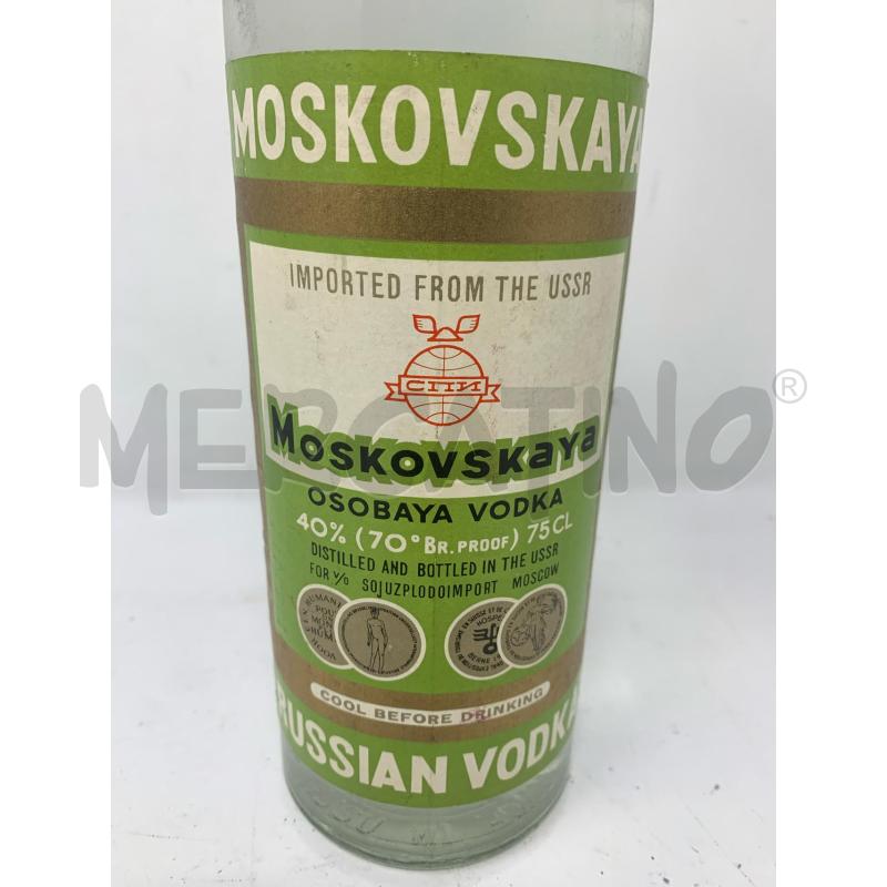 BOTTIGLIA VODKA MOSKOVSKAYA ETICHETTA VERDE | Mercatino dell'Usato Roma re di roma 2
