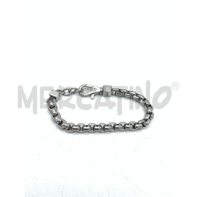 BRACCIALE ARMANI EXCHANGE CATENA ARGENTATA  | Mercatino dell'Usato Roma re di roma 1