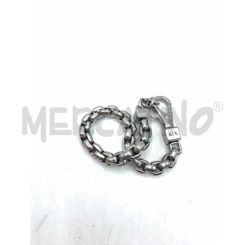 BRACCIALE ARMANI EXCHANGE CATENA ARGENTATA  | Mercatino dell'Usato Roma re di roma 3
