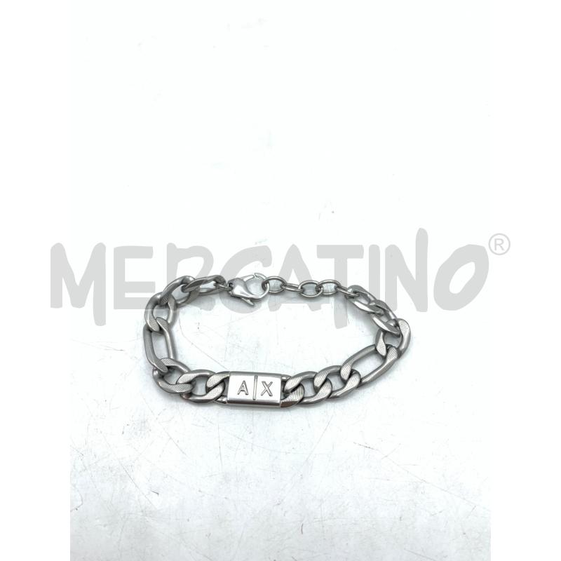 BRACCIALE ARMANI EXCHANGE MACRO CATENA ARGENTATA  | Mercatino dell'Usato Roma re di roma 1