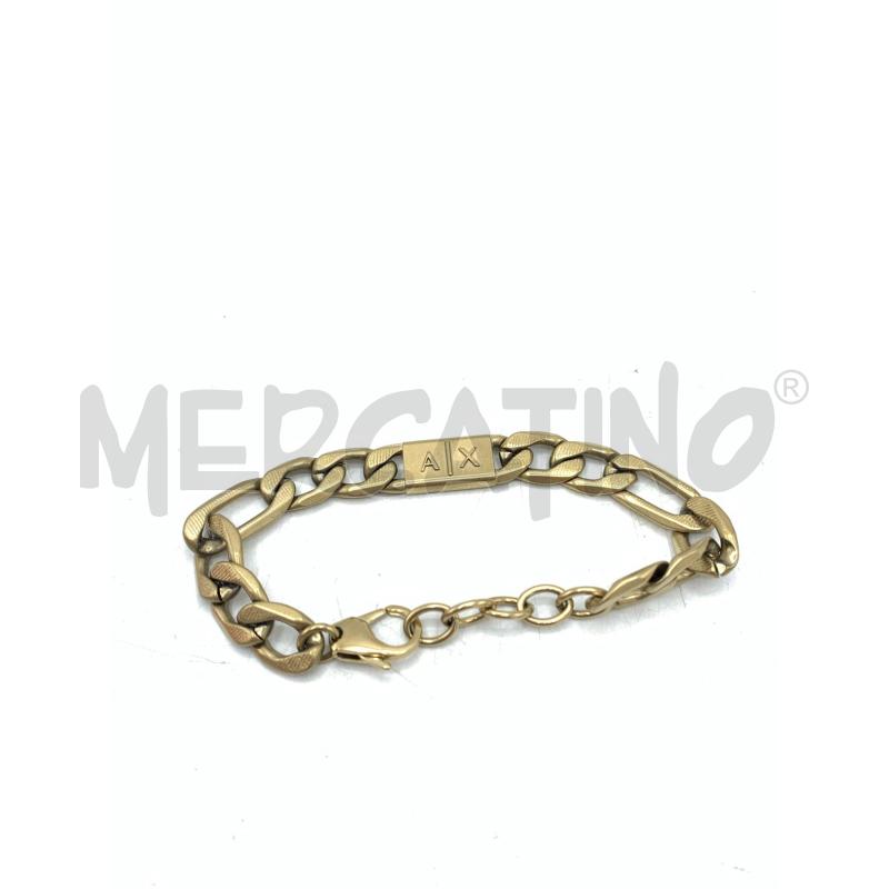 BRACCIALE ARMANI EXCHANGE MACRO CATENA DORATA | Mercatino dell'Usato Roma re di roma 1