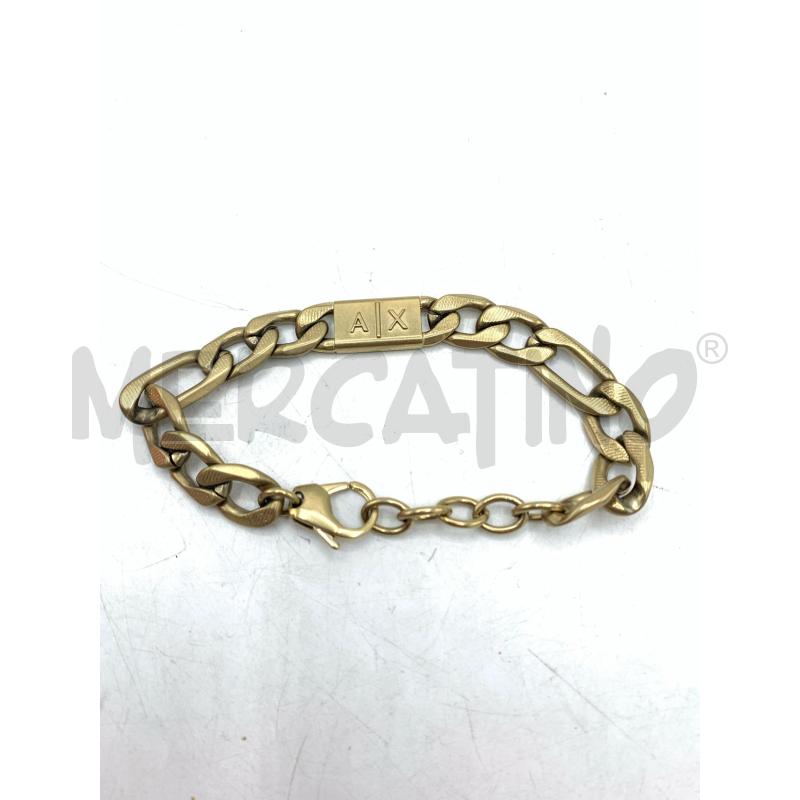 BRACCIALE ARMANI EXCHANGE MACRO CATENA DORATA | Mercatino dell'Usato Roma re di roma 3