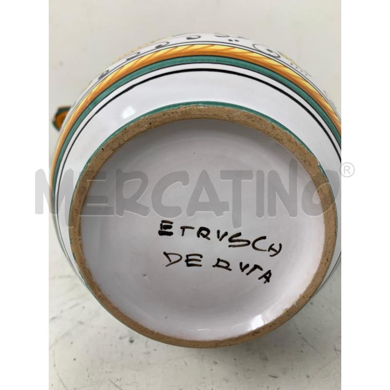 BROCCA CERAMICA DERUTA DEC GRIFONI GIALLA VERDE  | Mercatino dell'Usato Roma re di roma 2