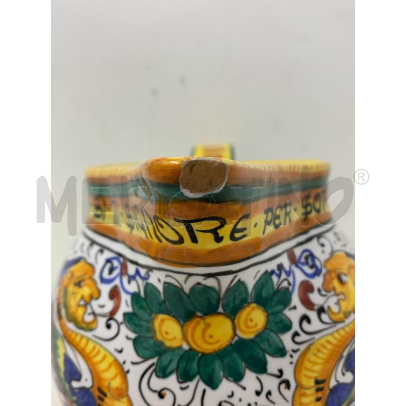 BROCCA CERAMICA DERUTA DEC GRIFONI GIALLA VERDE  | Mercatino dell'Usato Roma re di roma 3