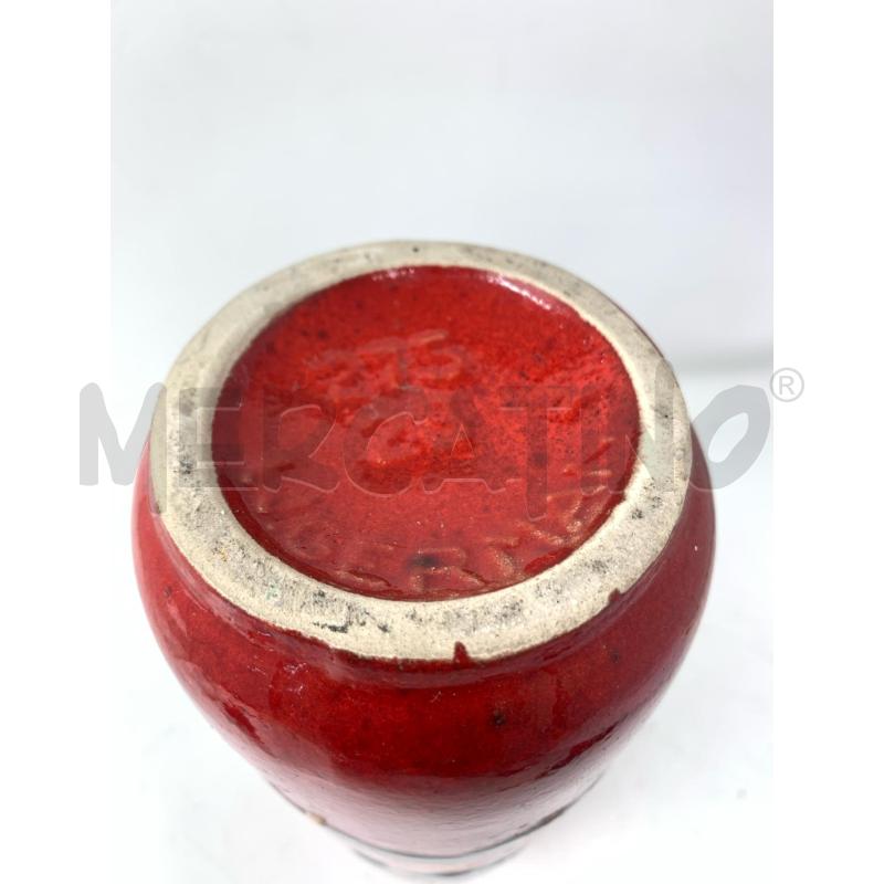 BROCCA CERAMICA SCHEURICH ROSSA MANICO GIALLO DEC LAVA ARANCIO GIALLO AZZURRO NERO  | Mercatino dell'Usato Roma re di roma 4