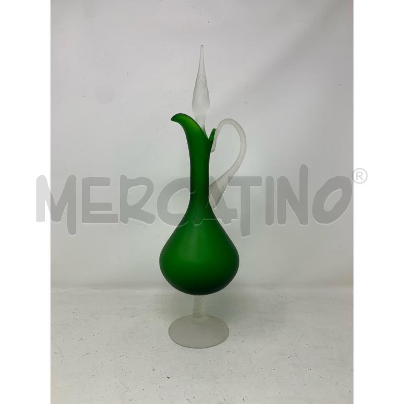 BROCCHETTA VETRO SATINATO VERDE MANICO ATTORCIGLIATO  | Mercatino dell'Usato Roma re di roma 1