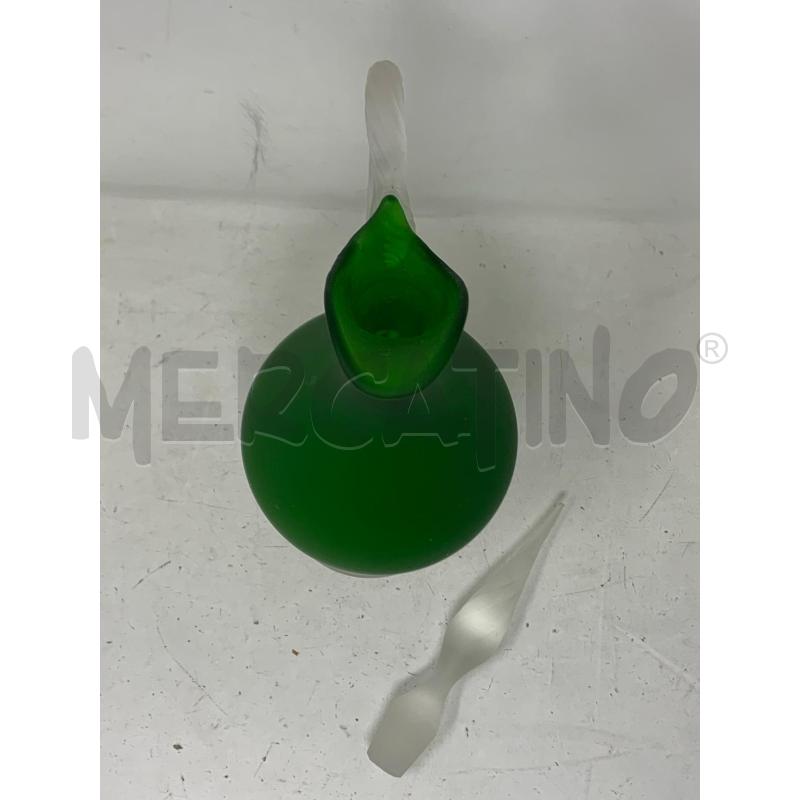 BROCCHETTA VETRO SATINATO VERDE MANICO ATTORCIGLIATO  | Mercatino dell'Usato Roma re di roma 2