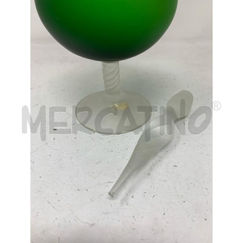 BROCCHETTA VETRO SATINATO VERDE MANICO ATTORCIGLIATO  | Mercatino dell'Usato Roma re di roma 4