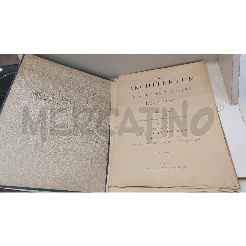 BUHLMANN DIE ARCHITEKTUR DES KLASSISCHEN ALTERTUMS UND DER RENAISSANCE | Mercatino dell'Usato Roma re di roma 2