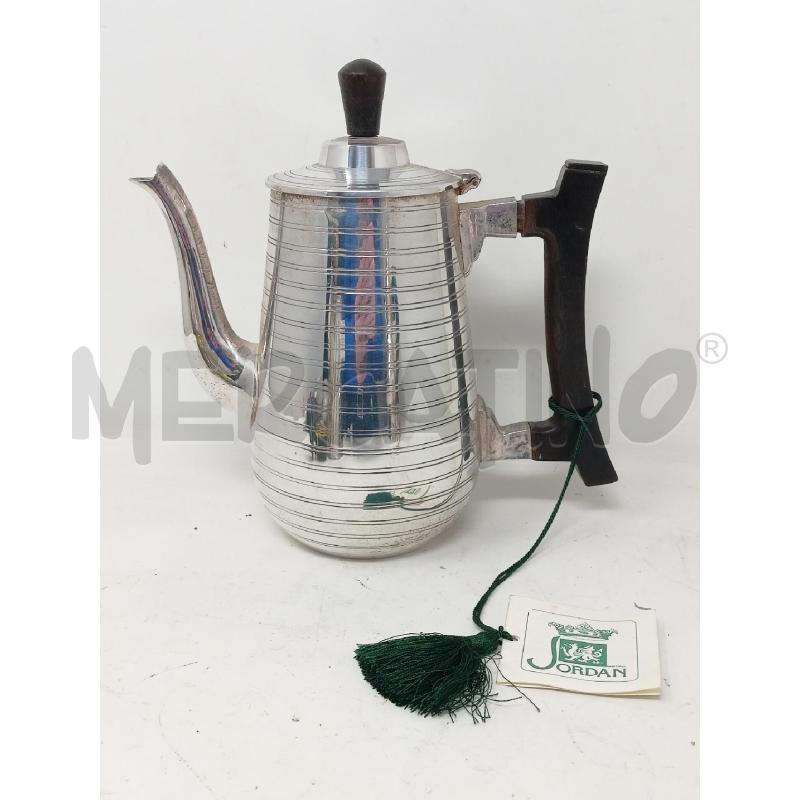 CAFFETTIERA SHEFFIELD JORDAN DEC FASCE INCISE MANICO LEGNO | Mercatino dell'Usato Roma re di roma 1