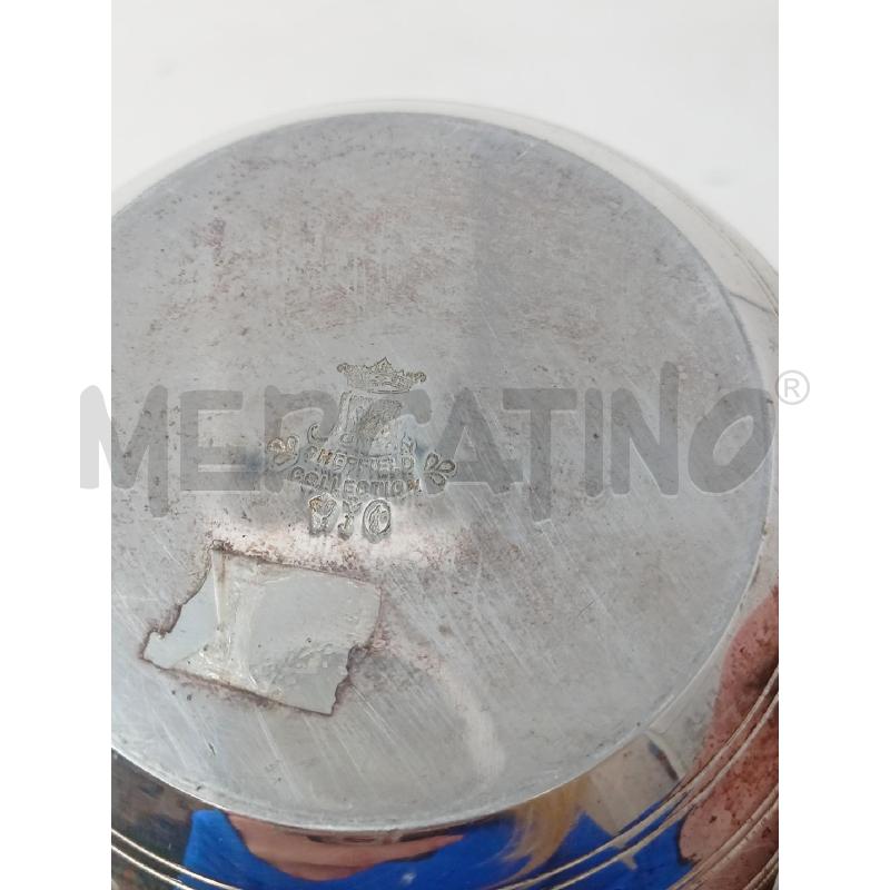 CAFFETTIERA SHEFFIELD JORDAN DEC FASCE INCISE MANICO LEGNO | Mercatino dell'Usato Roma re di roma 2