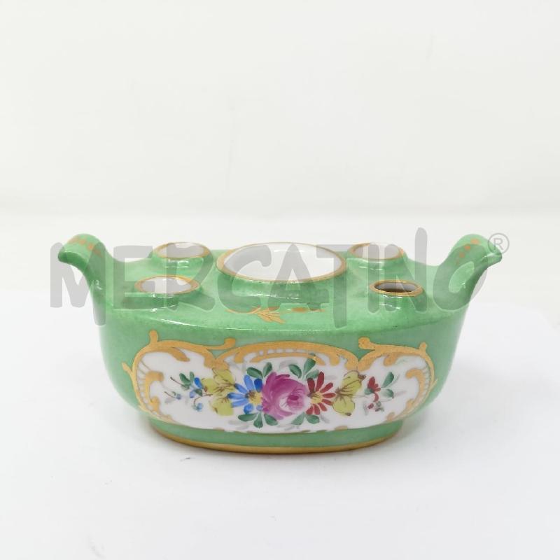 CALAMAIO LIMOGES VERDE DEC FIORI B.ORO | Mercatino dell'Usato Roma re di roma 1