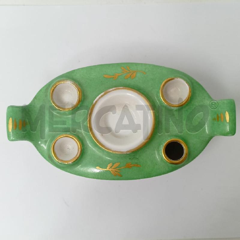CALAMAIO LIMOGES VERDE DEC FIORI B.ORO | Mercatino dell'Usato Roma re di roma 2