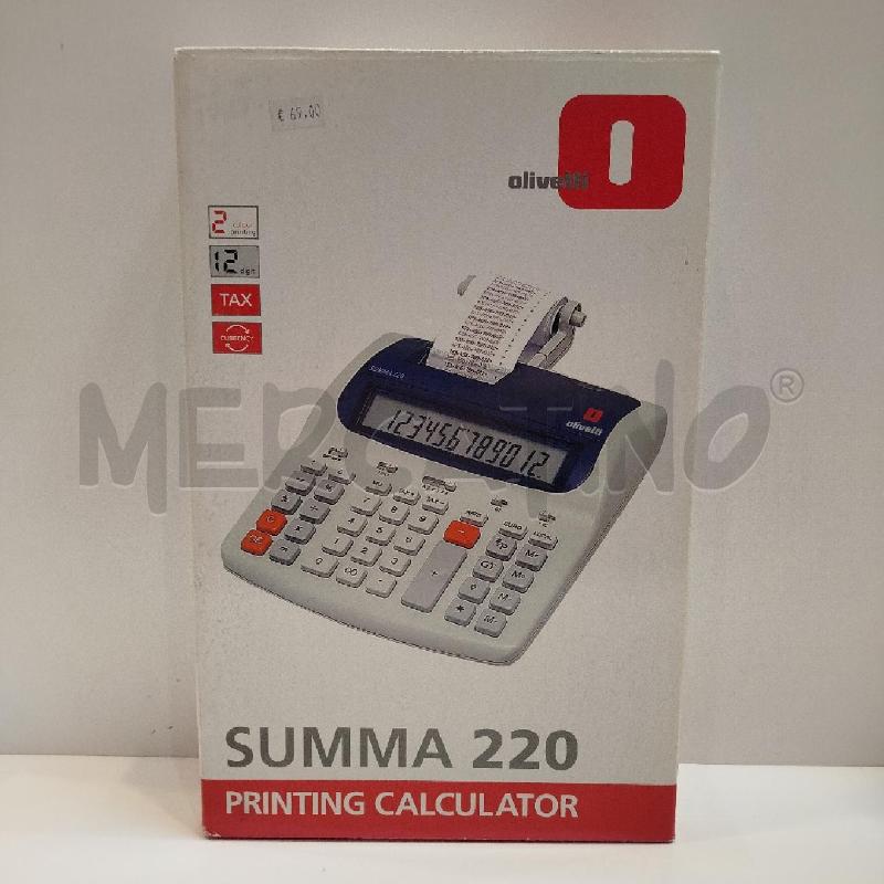CALCOLATRICE OLIVETTI SUMMA 220 | Mercatino dell'Usato Roma re di roma 2