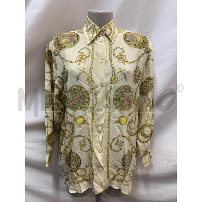 CAMICIA ANTONELLI SETA BEIGE RICAMI OROLOGI | Mercatino dell'Usato Roma re di roma 1
