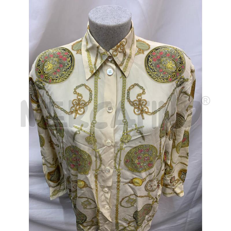 CAMICIA ANTONELLI SETA BEIGE RICAMI OROLOGI | Mercatino dell'Usato Roma re di roma 4