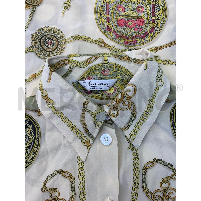 CAMICIA ANTONELLI SETA BEIGE RICAMI OROLOGI | Mercatino dell'Usato Roma re di roma 5