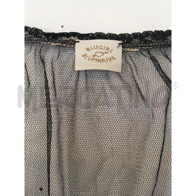 CAMICIA BLU MARINE TULLE NERO  | Mercatino dell'Usato Roma re di roma 5