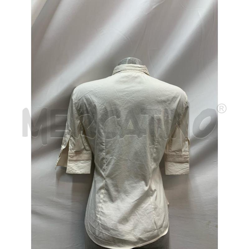 CAMICIA DONNA BRUNELLO CUCINELLI PANNA BORDI BEIGE | Mercatino dell'Usato Roma re di roma 3