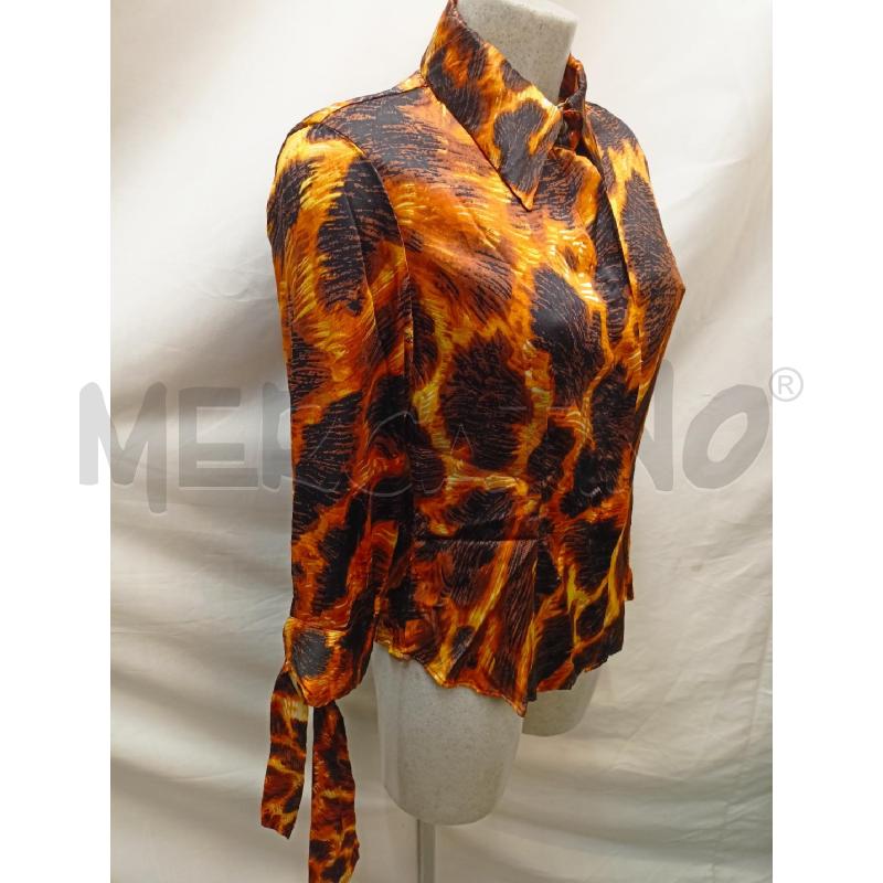 CAMICIA DONNA JUST CAVALLI SETA ARANCIO FANTASIA | Mercatino dell'Usato Roma re di roma 2