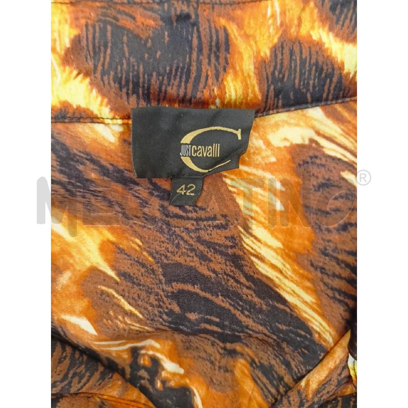 CAMICIA DONNA JUST CAVALLI SETA ARANCIO FANTASIA | Mercatino dell'Usato Roma re di roma 5