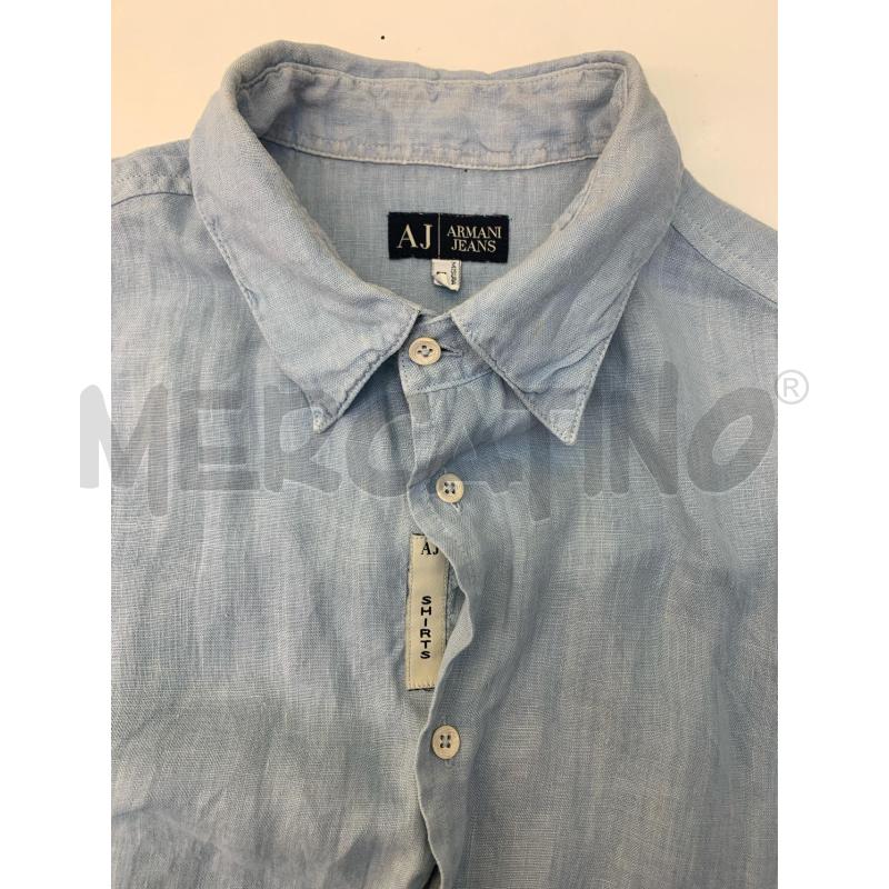 CAMICIA UOMO ARMANI JEANS LINO CELESTE | Mercatino dell'Usato Roma re di roma 5