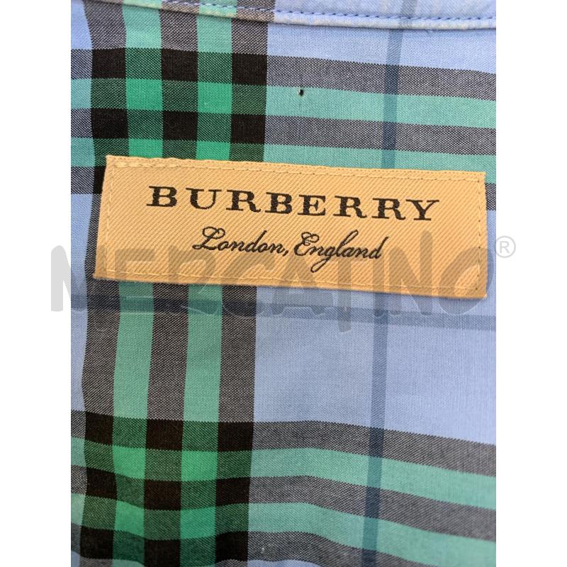 CAMICIA UOMO BURBERRY AZZURR QUADRI VERD | Mercatino dell'Usato Roma re di roma 5