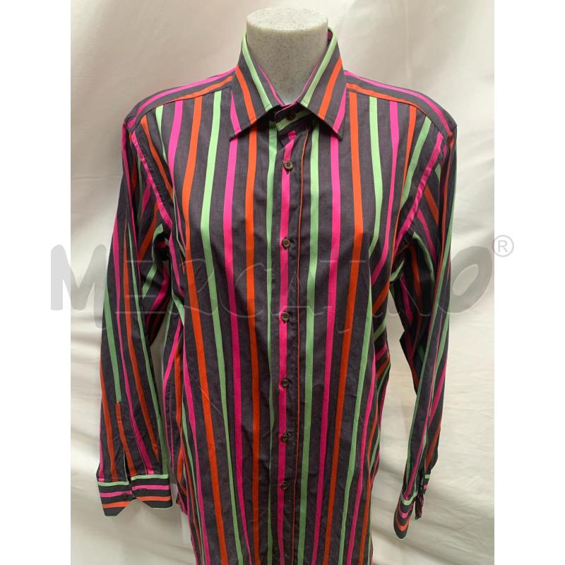CAMICIA UOMO ETRO NERA RIGHE FUCSIA | Mercatino dell'Usato Roma re di roma 4