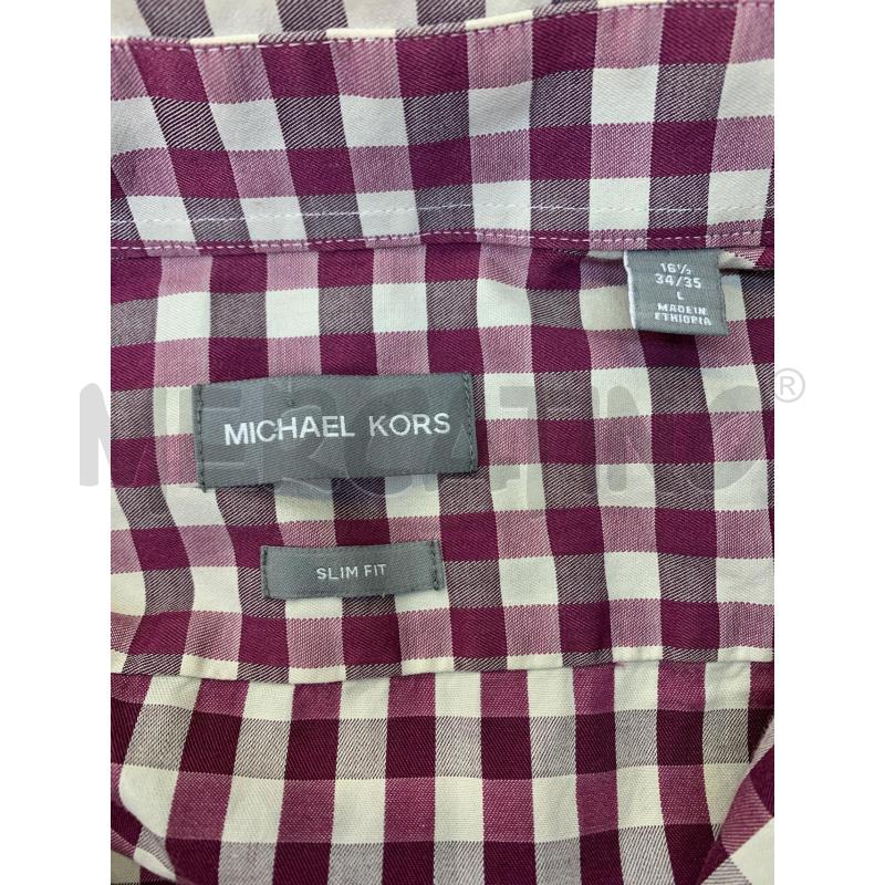 CAMICIA UOMO MICHAEL KORS BORDEAUX QUADRETT | Mercatino dell'Usato Roma re di roma 5