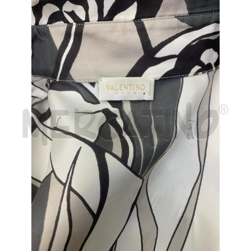 CAMICIA VALENTINO SETA GRIGIO FIORI PANNA  | Mercatino dell'Usato Roma re di roma 5