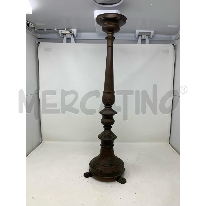 CANDELABRO RAME EPOCA 3 PIEDI LEONE | Mercatino dell'Usato Roma re di roma 1