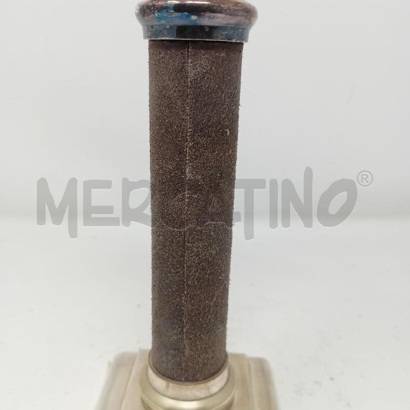 CANDELIERE JORDAN SHEFFIELD 20 CM FASCIA CUOIO MARRONE BASE QUADRATA | Mercatino dell'Usato Roma re di roma 4
