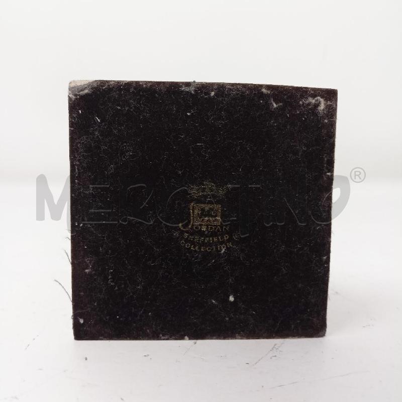 CANDELIERE JORDAN SHEFFIELD 20 CM FASCIA CUOIO MARRONE BASE QUADRATA | Mercatino dell'Usato Roma re di roma 5