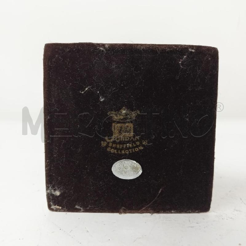 CANDELIERE JORDAN SHEFFIELD 20 CM FASCIA CUOIO MARRONE BASE QUADRATA | Mercatino dell'Usato Roma re di roma 5