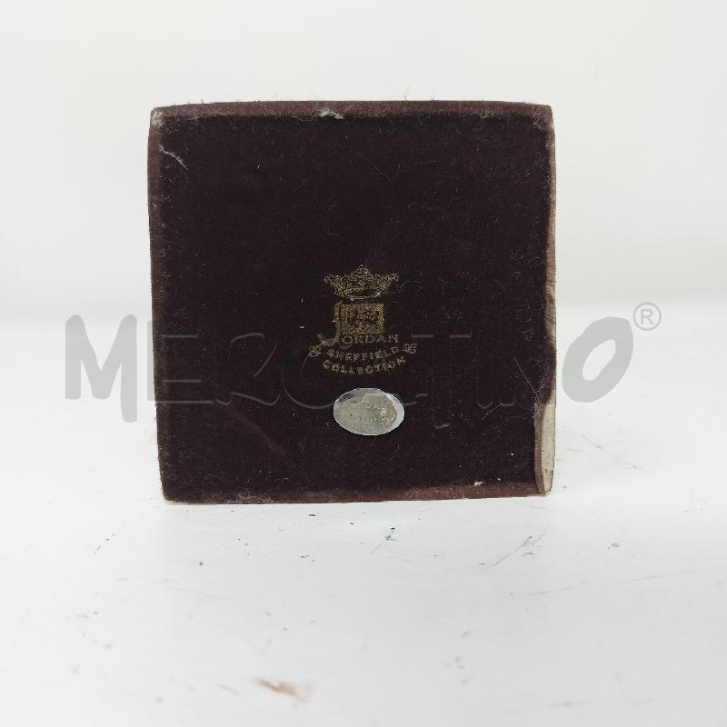 CANDELIERE JORDAN SHEFFIELD 20 CM FASCIA CUOIO MARRONE BASE QUADRATA | Mercatino dell'Usato Roma re di roma 5