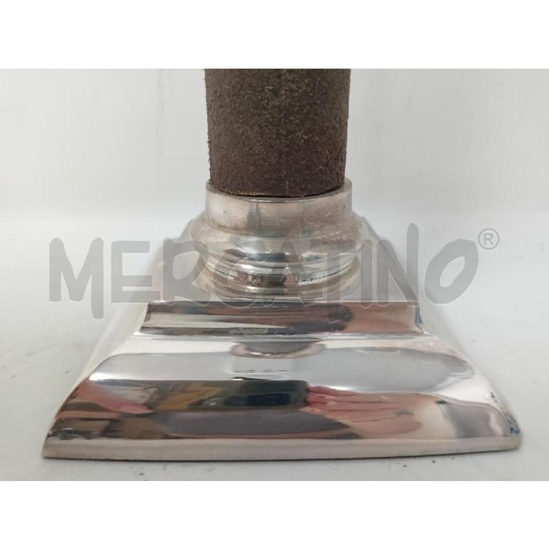 CANDELIERE JORDAN SHEFFIELD CUOIO MARRONE 20 CM  | Mercatino dell'Usato Roma re di roma 3