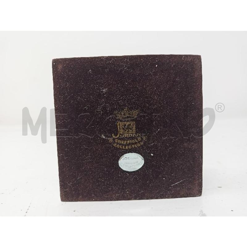 CANDELIERE JORDAN SHEFFIELD CUOIO MATTONE BASE QUADRATA 28 CM | Mercatino dell'Usato Roma re di roma 5