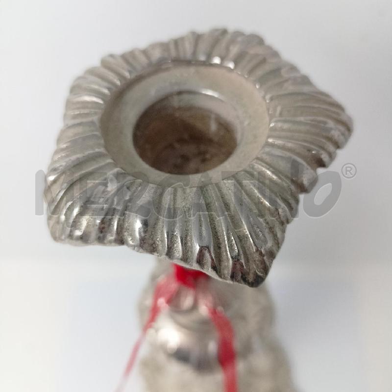 CANDELIERE JORDNA SHEFFIELD BASE ONDULATA STELO FIORI  | Mercatino dell'Usato Roma re di roma 4