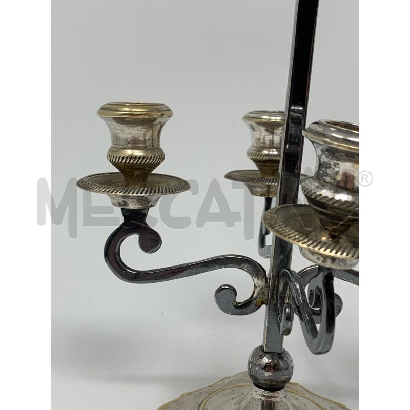 CANDELIERE SILVER BASE QUADRATA SAGOMATA 4 LUCI  | Mercatino dell'Usato Roma re di roma 2
