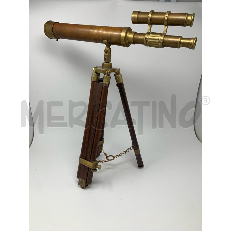 CANNOCCHIALE OTTONE RAME LEGNO DIFETT | Mercatino dell'Usato Roma re di roma 1