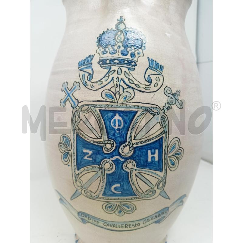 CARAFFA CERAMICA ORDINE CAVALLERESCO STEMMA VLU  | Mercatino dell'Usato Roma re di roma 3